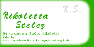 nikoletta stelcz business card